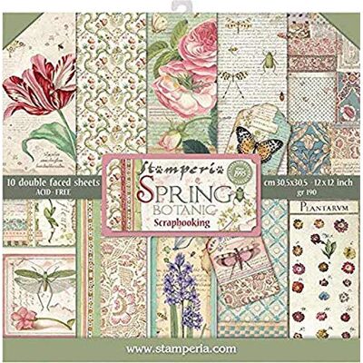 Stamperia Intl Scrapbooking-papper, flerfärgad 10-pack Stamperia Intl Scrapbooking-papper, flerfärgad 10-pack