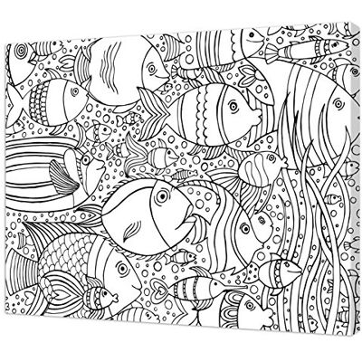 Pintcolor 7171.0 ram med färgtryckt duk, granträ/bomull, vit/svart, 50 x 40 x 3,5 cm Pintcolor 7171.0 ram med färgtryckt duk, granträ/bomull, vit/svart, 50 x 40 x 3,5 cm