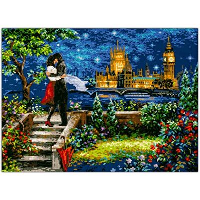 Magic Needle 550-767 ZW Rendezvous i London korsstygnsset med räkningsmönster kvistutgåva, bomull, flerfärgad, 40 x 30 cm Magic Needle 550-767 ZW Rendezvous i London korsstygnsset med räkningsmönster kvistutgåva, bomull, flerfärgad, 40 x 30 cm