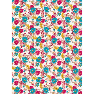 décopatch FDA683O Une pochette de 20 feuilles 30x40 cm Meli mélo fleurs bleues et rose décopatch FDA683O Une pochette de 20 feuilles 30x40 cm Meli mélo fleurs bleues et rose