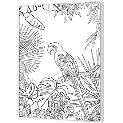Pintcolor 7161.0 Ram med tryckt kanvas färgning av gran trä/bomull, vit/svart, 40 x 50 x 3,5 cm Pintcolor 7161.0 Ram med tryckt kanvas färgning av gran trä/bomull, vit/svart, 40 x 50 x 3,5 cm