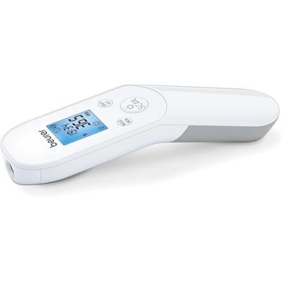 Beurer FT 85 kontaktlös digital infraröd termometer, snabb febertermometer för hygienisk, säker mätning av kroppstemperaturen på pannan Beurer FT 85 kontaktlös digital infraröd termometer, snabb febertermometer för hygienisk, säker mätning av kroppstemperaturen på pannan