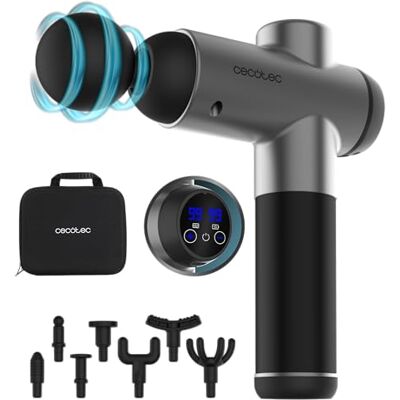 Cecotec Massagepistol med 8 huvuden SkinCare Massage Full Recovery. 99 intensitetsnivåer, LCD-skärm, borstlös motor, 2 timmars batteritid, hastighet 2 800–3 200 rpm, fodral Cecotec Massagepistol med 8 huvuden SkinCare Massage Full Recovery. 99 intensitetsnivåer, LCD-skärm, borstlös motor, 2 timmars batteritid, hastighet 2 800–3 200 rpm, fodral