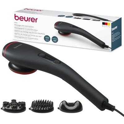 Beurer MG 24 massageapparat med värmefunktion, avslappnande vibrationsmassage, 2 massageprogram, 2 intensitetsnivåer, 3 massagegrepp, kan användas över hela kroppen, svart Beurer MG 24 massageapparat med värmefunktion, avslappnande vibrationsmassage, 2 massageprogram, 2 intensitetsnivåer, 3 massagegrepp, kan användas över hela kroppen, svart