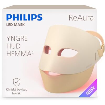Philips ReAura LED-ansiktsmask – 3-i-1 för ansikte, ögonparti & hals, 3 speciallägen, kliniskt bevisad teknik med rött, blått och nära infrarött ljus¹, flexibel passform, 10-minutersrutin, LTM7100/00 Philips ReAura LED-ansiktsmask – 3-i-1 för ansikte, ögonparti & hals, 3 speciallägen, kliniskt bevisad teknik med rött, blått och nära infrarött ljus¹, flexibel passform, 10-minutersrutin, LTM7100/00