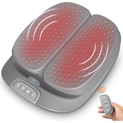 Snailax Fotmassager med värme och vibration, fjärrkontroll, elektrisk fotmassagemaskin med justerbar vibrationshastighet för cirkulation, plantar fasciit, smärtlindring Snailax Fotmassager med värme och vibration, fjärrkontroll, elektrisk fotmassagemaskin med justerbar vibrationshastighet för cirkulation, plantar fasciit, smärtlindring