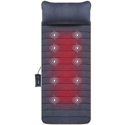 Snailax massagematta med värmefunktion, massagekudde 10 vibrationsmotorer och 4 terapi värmekuddar elektrisk helkroppsmassagemattor med vändbar värmefunktion Snailax massagematta med värmefunktion, massagekudde 10 vibrationsmotorer och 4 terapi värmekuddar elektrisk helkroppsmassagemattor med vändbar värmefunktion
