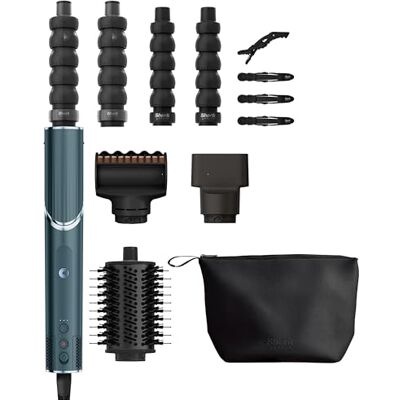 Shark FlexStyle 5-i-1 hårtork och formare presentset krusjärn FrizzFighter tillbehör rund borste koncentrator pincett fodral ingen värmeskada HD456TLEU Shark FlexStyle 5-i-1 hårtork och formare presentset krusjärn FrizzFighter tillbehör rund borste koncentrator pincett fodral ingen värmeskada HD456TLEU