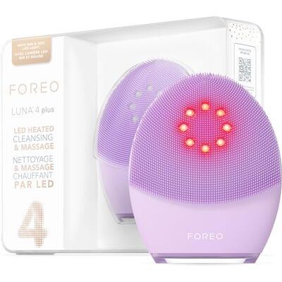 FOREO Luna 4 Plus ansiktsrengöringsborste – NIR + LED röd LED-mask – djuprengörande och fastare silikonborste – anti-aging ansiktsmassage – mikroström ansiktsskulptur – ansiktsvård känslig hud FOREO Luna 4 Plus ansiktsrengöringsborste – NIR + LED röd LED-mask – djuprengörande och fastare silikonborste – anti-aging ansiktsmassage – mikroström ansiktsskulptur – ansiktsvård känslig hud