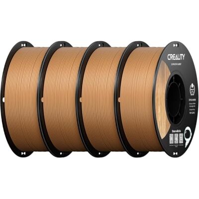 Creality Träfilament PLA, filament med 3D-skrivare 1,75 mm, slät sidentextur, robusthet, 4 kg (8,8 pund)/rulle tryckfilament, för alla skrivare (trä) Creality Träfilament PLA, filament med 3D-skrivare 1,75 mm, slät sidentextur, robusthet, 4 kg (8,8 pund)/rulle tryckfilament, för alla skrivare (trä)