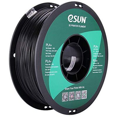 eSUN PLA PRO (PLA+) 3D Printer Filament, Dimensional Accuracy +/- 0.03mm, 1kg Spool, 1.75mm, Black eSUN PLA PRO (PLA+) 3D Printer Filament, Dimensional Accuracy +/- 0.03mm, 1kg Spool, 1.75mm, Black