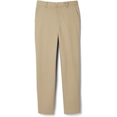 French Toast Twillbyxor med avslappnad passform och justerbar midja för pojkar, Kaki Beige, 7 French Toast Twillbyxor med avslappnad passform och justerbar midja för pojkar, Kaki Beige, 7