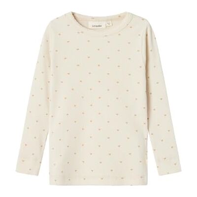 NAME IT Namn IT flicka Nmfgago Ls Slim Lil Noos Top, Turtledove/Aop: hjärta, 104 NAME IT Namn IT flicka Nmfgago Ls Slim Lil Noos Top, Turtledove/Aop: hjärta, 104