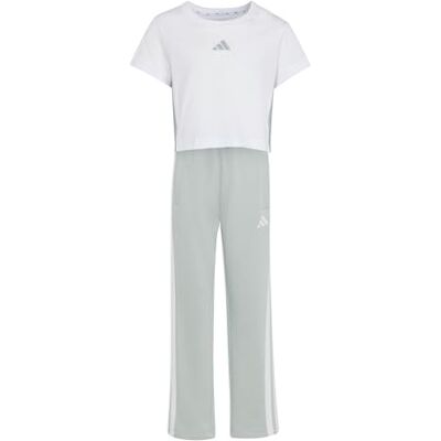 adidas Dziewczynki ESSENTIALS T-SHIRT SET, white/Wonder Sage, 4-5 Years adidas Dziewczynki ESSENTIALS T-SHIRT SET, white/Wonder Sage, 4-5 Years