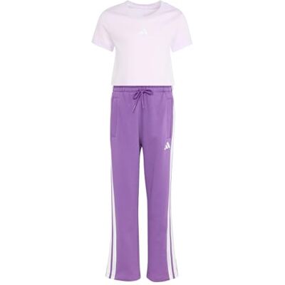 adidas Dziewczynki ESSENTIALS T-SHIRT SET, ice lavender/white, 7-8 Years adidas Dziewczynki ESSENTIALS T-SHIRT SET, ice lavender/white, 7-8 Years