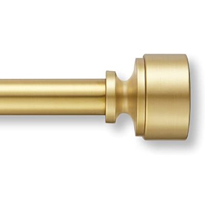 MODE Premium Collection enkel gardinstång set med mod dörrknopp ändstycken – 72 till 365 cm, guld MODE Premium Collection enkel gardinstång set med mod dörrknopp ändstycken – 72 till 365 cm, guld