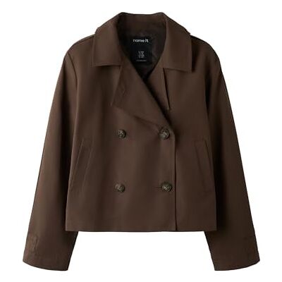 NAME IT Namn IT flicka Nkfmadelin Trench Coat Short, Choklad Brown, Numeric_116, Chokladbrun, numeric_116 NAME IT Namn IT flicka Nkfmadelin Trench Coat Short, Choklad Brown, Numeric_116, Chokladbrun, numeric_116