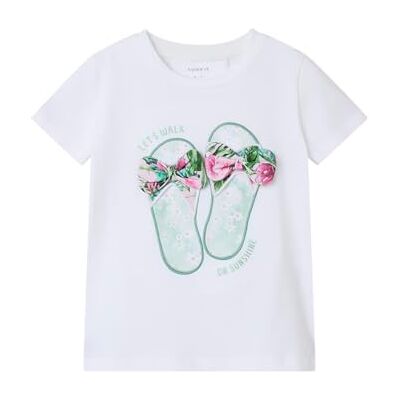 NAME IT Namn IT flicka Nmffiwi Ss Top, Ljus vit, 104 NAME IT Namn IT flicka Nmffiwi Ss Top, Ljus vit, 104