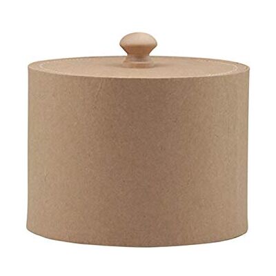 Glorex 6 2027 045 – rund låda i naturligt kartong, med lock, ca 13,5 x 10 cm stor, som en presentask, för förvaring eller som smyckeslåda, kan utformas individuellt Glorex 6 2027 045 – rund låda i naturligt kartong, med lock, ca 13,5 x 10 cm stor, som en presentask, för förvaring eller som smyckeslåda, kan utformas individuellt