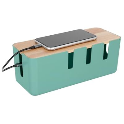 Relaxdays Kabelskydd för 2 grenuttag, trä och plast, HLP 11,5 x 30,5 x 12,5 cm Relaxdays Kabelskydd för 2 grenuttag, trä och plast, HLP 11,5 x 30,5 x 12,5 cm