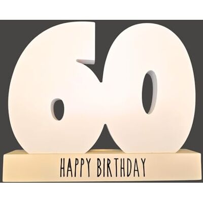 HOX Celebrate in Style Signatur plakett 60, födelsedag inslagna siffror till skylt, personlig gåva, MDF HOX Celebrate in Style Signatur plakett 60, födelsedag inslagna siffror till skylt, personlig gåva, MDF
