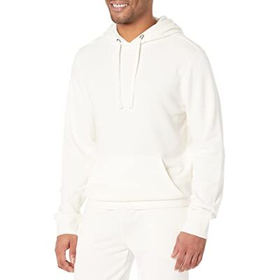 Amazon Essentials lättviktig långärmad fransk frottéhuvtröja för män (finns i stora och långa), äggskalsvit, Large Amazon Essentials lättviktig långärmad fransk frottéhuvtröja för män (finns i stora och långa), äggskalsvit, Large