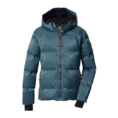 Killtec Flicka quiltad jacka/jacka i dunlook med huva och snöfall KSW 210 GRLS QLTD JCKT, mörk denim, 140, 43594-000, mörk denim, 140 Killtec Flicka quiltad jacka/jacka i dunlook med huva och snöfall KSW 210 GRLS QLTD JCKT, mörk denim, 140, 43594-000, mörk denim, 140