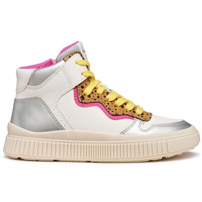 Geox J LAQUINNY Girl sneakers, vit/fuchsia, 35 EU, Vit fuchsia, 35 EU Geox J LAQUINNY Girl sneakers, vit/fuchsia, 35 EU, Vit fuchsia, 35 EU
