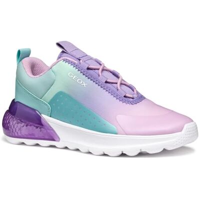 Geox Flicka J Activart Illuminus Basket, Aqua Lilac, 24 EU Geox Flicka J Activart Illuminus Basket, Aqua Lilac, 24 EU