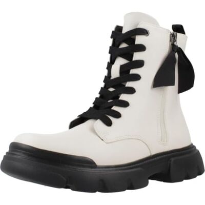 Geox J Junette Girl G ankelstövel, LT Ivory/Black, 5 UK, Lt Elfenben Svart, 5 UK Geox J Junette Girl G ankelstövel, LT Ivory/Black, 5 UK, Lt Elfenben Svart, 5 UK