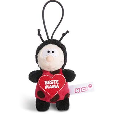 NICI 44858 berlock nyckelpiga med slogan bästa mamma 8 cm med loop, röd/svart NICI 44858 berlock nyckelpiga med slogan bästa mamma 8 cm med loop, röd/svart