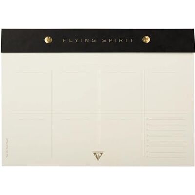 Clairefontaine 102846C Flying Spirit Black bloc planner à rivets 24x17cm 60 feuillets imprimés détachables. Clairefontaine 102846C Flying Spirit Black bloc planner à rivets 24x17cm 60 feuillets imprimés détachables.