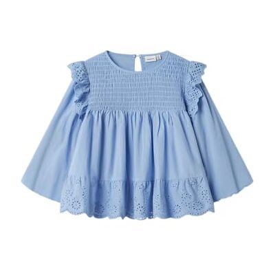 NAME IT flicka Nkffitora 2/4 skjorta, Serenity, 116 NAME IT flicka Nkffitora 2/4 skjorta, Serenity, 116