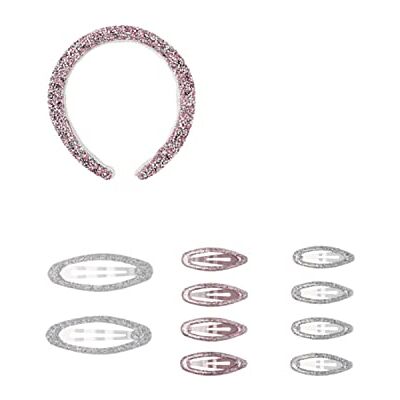 NAME IT Girl's NKFACC-Ruth Hair Set hårset, silver färg/förpackning: set, en storlek, Silver färg/förpackning: set, En Storlek NAME IT Girl's NKFACC-Ruth Hair Set hårset, silver färg/förpackning: set, en storlek, Silver färg/förpackning: set, En Storlek