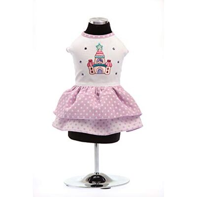 Trilly Alla Briljans Piquet Klänning med Pois Flounces och Swarovski Stones, Lila 1 Produkt Trilly Alla Briljans Piquet Klänning med Pois Flounces och Swarovski Stones, Lila 1 Produkt