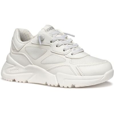 Geox J Loftus Girl B, flickor sneakers, Vit, 25 EU Geox J Loftus Girl B, flickor sneakers, Vit, 25 EU