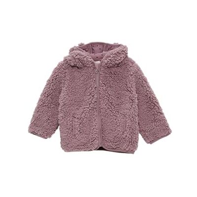 s.Oliver Unisex baby teddyplyschjacka med öron, 4751 lila, 92 s.Oliver Unisex baby teddyplyschjacka med öron, 4751 lila, 92
