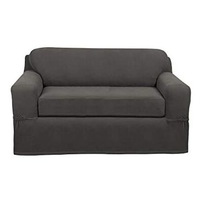 MAYTEX Pixel Ultra Soft Stretch 2-delat möbelöverdrag Loveseat möbelöverdrag, träkol MAYTEX Pixel Ultra Soft Stretch 2-delat möbelöverdrag Loveseat möbelöverdrag, träkol