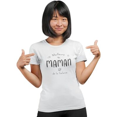 REPUBLIC OF CALIFORNIA Bästa mamma i galaxen mors dag gåva T-shirt, original presentidé, mamma, kärlek, avslappnad stil, fars dag, Vitt och blått, L REPUBLIC OF CALIFORNIA Bästa mamma i galaxen mors dag gåva T-shirt, original presentidé, mamma, kärlek, avslappnad stil, fars dag, Vitt och blått, L