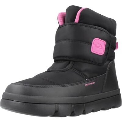 Geox J WILLABOOM Girl B A Snow Boot, Black/Fuchsia, 1 UK, Svart fuchsia, 1 UK Geox J WILLABOOM Girl B A Snow Boot, Black/Fuchsia, 1 UK, Svart fuchsia, 1 UK