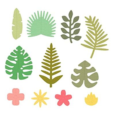 MISS KUTY ZAG tunna stansar tropiska blommor och botaniska växter 11u för att skära papper, kartong, EVA-gummi och aluminiumfolie för kort-, scrapbooking-hantverksprojekt MISS KUTY ZAG tunna stansar tropiska blommor och botaniska växter 11u för att skära papper, kartong, EVA-gummi och aluminiumfolie för kort-, scrapbooking-hantverksprojekt