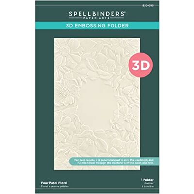 Spellbinders blommig 3D-präglingsmapp från kollektionen The Four Petal, papper, ONE Spellbinders blommig 3D-präglingsmapp från kollektionen The Four Petal, papper, ONE