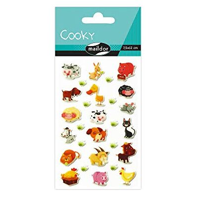 Maildor 560426C set med 8 bågar Stickers Cooky 3D (7,5 x 12 cm, idealisk för pysselprojekt och dekoration, djurvärld) Maildor 560426C set med 8 bågar Stickers Cooky 3D (7,5 x 12 cm, idealisk för pysselprojekt och dekoration, djurvärld)