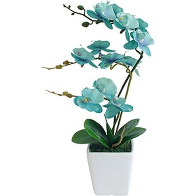 Yszl 15-tums konstgjord siden Phalaenopsis orkidé växt i kruka - Konstgjord orkidé växt Yszl 15-tums konstgjord siden Phalaenopsis orkidé växt i kruka - Konstgjord orkidé växt