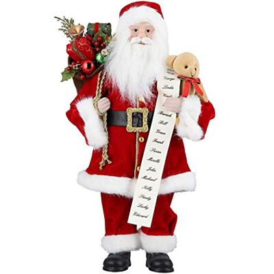 himaly jultomte 43,5 cm, handgjord stående plyschtyg juldocka, passar till familj och vänner himaly jultomte 43,5 cm, handgjord stående plyschtyg juldocka, passar till familj och vänner