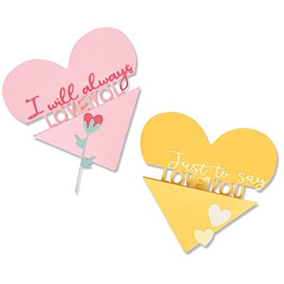 Sizzix Thinlits Die Set 10PK Heart Slider Card av Olivia Rose 666019 Kapitel 4 2022 Sizzix Thinlits Die Set 10PK Heart Slider Card av Olivia Rose 666019 Kapitel 4 2022