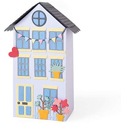 Sizzix 663847 Thinlits utan plats som hus av Georgia Evans, 19 stycken scrapbooking, flerfärgad, en storlek Sizzix 663847 Thinlits utan plats som hus av Georgia Evans, 19 stycken scrapbooking, flerfärgad, en storlek