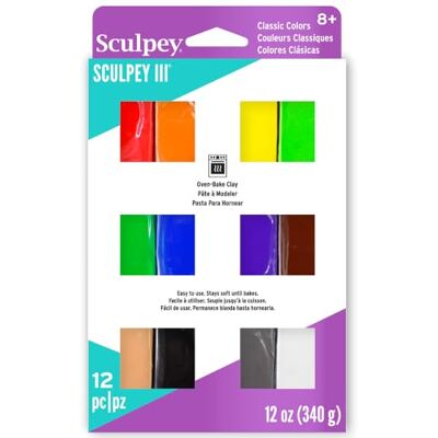 Sculpey III Ugnsbakande lera flerpack, flerfärgad, 1-pack Sculpey III Ugnsbakande lera flerpack, flerfärgad, 1-pack