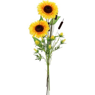 Flair Flower Konstgjorda blommor, uppsättning med 4 solrosor, tistel och rörkolvgren, enskilda blommor, sidenblommor, stjälkblomma, enkelgren, höstblommor, höstdekoration, höstblomma, blomster, blomster, Flair Flower Konstgjorda blommor, uppsättning med 4 solrosor, tistel och rörkolvgren, enskilda blommor, sidenblommor, stjälkblomma, enkelgren, höstblommor, höstdekoration, höstblomma, blomster, blomster,