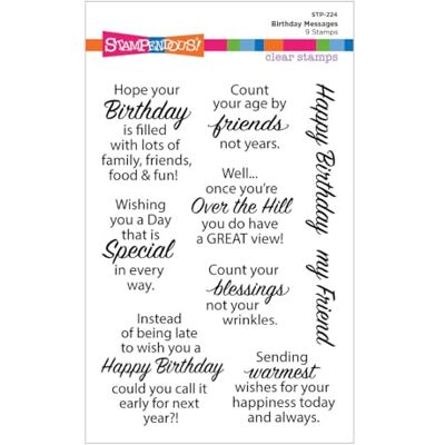 Spellbinders STP-224 födelsedagsmeddelanden klar stämpelset från The All The Sentiments Collection av Stampendous Spellbinders STP-224 födelsedagsmeddelanden klar stämpelset från The All The Sentiments Collection av Stampendous